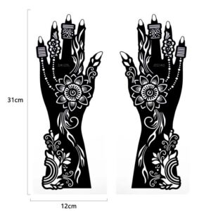 Henna Tattoo Stencil (Set of 2 floral)